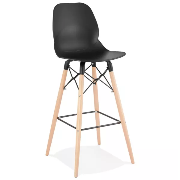 Tabouret de bar design scandinave PACO (noir)