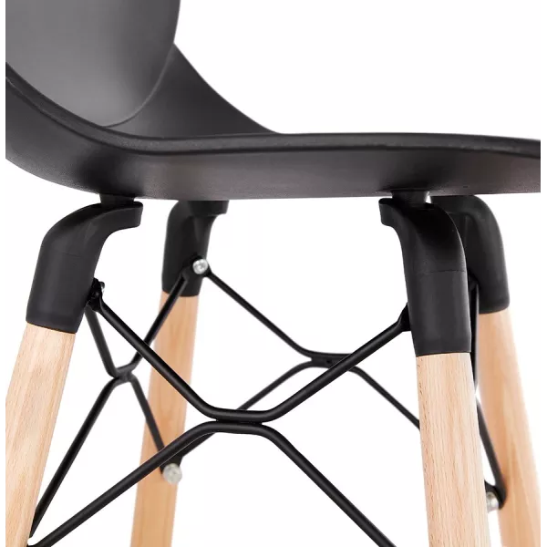 Tabouret de bar design scandinave PACO (noir)