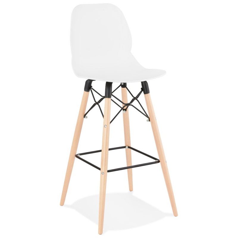 Tabouret de bar design scandinave PACO (blanc)