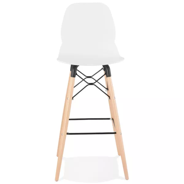 Tabouret de bar design scandinave PACO (blanc)