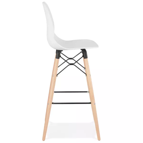 Tabouret de bar design scandinave PACO (blanc)