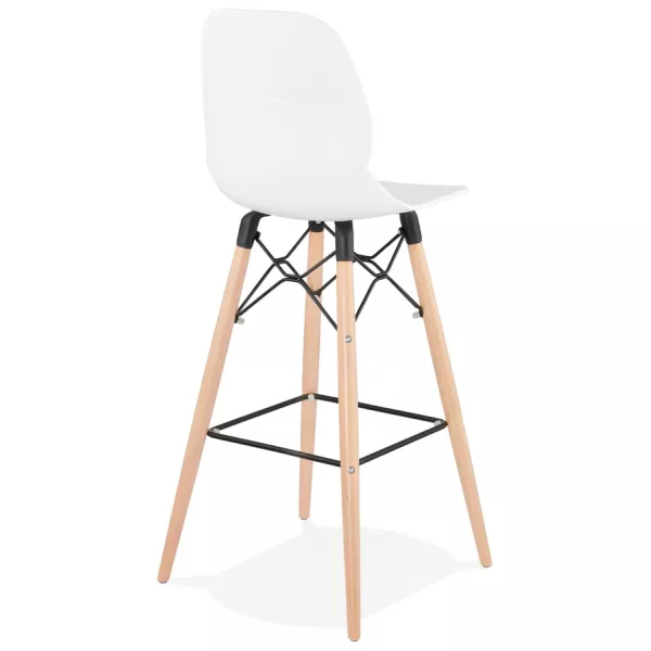 Tabouret de bar design scandinave PACO (blanc)