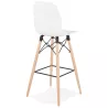 Tabouret de bar design scandinave PACO (blanc)