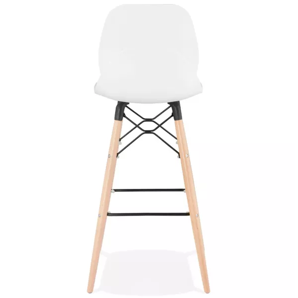 Tabouret de bar design scandinave PACO (blanc)