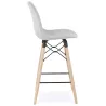 Tabouret de bar chaise de bar mi-hauteur scandinave en tissu PAOLO MINI (gris clair)