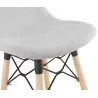 Tabouret de bar chaise de bar mi-hauteur scandinave en tissu PAOLO MINI (gris clair)