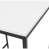 Table haute mange-debout design HUGO en bois pieds métal noir (blanc)