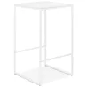 Table haute mange-debout design HUGO en bois pieds métal blanc (blanc)