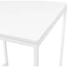 Table haute mange-debout design HUGO en bois pieds métal blanc (blanc)