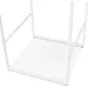 Table haute mange-debout design HUGO en bois pieds métal blanc (blanc)