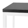 Table haute mange-debout design HUGO en bois pieds métal blanc (noir)