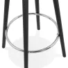 Table haute mange-debout design CHLOE en bois pieds bois noir (noir)