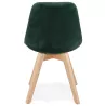 LeONORA Natural-coloured Feet Velvet Design Chair (green) to associate with Designer Chairs For Dining Room