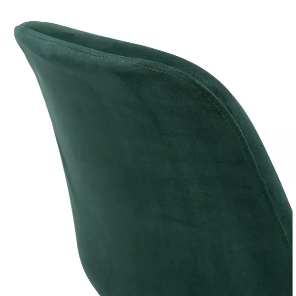 LeONORA Natural-coloured Feet Velvet Design Chair (green) to associate with Comfortable Chairs For Office