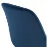 Chaise design scandinave en velours pieds couleur naturelle LEONORA (bleu)