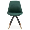 SUZON vintage and retro black and gold foot chair (green) to associate with Rattan Chairs For A Natural Style