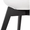 Chaise design pieds bois noir MAILLY (blanc)