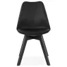 Chaise design pieds bois noir MAILLY (noir)