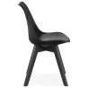 Chaise design pieds bois noir MAILLY (noir)