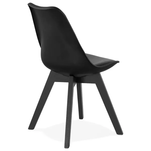 Chaise design pieds bois noir MAILLY (noir)