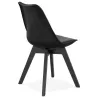 Chaise design pieds bois noir MAILLY (noir)