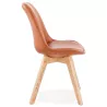 Vintage chair and industrial wooden feet natural finish MANUELA (brown) to associate with High Quality Solid Wood Chairs