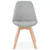 DESIGN chair in fabric feet wood natural finish NAYA (grey) to associate with Chairs With Armrests For More Comfort