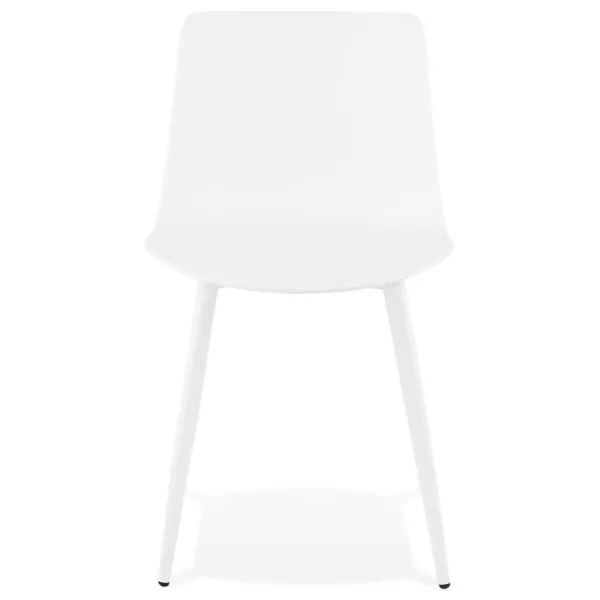 Diseño MANDY y silla contemporánea (blanco) asociarse con Sillas plegables prácticas y robustas