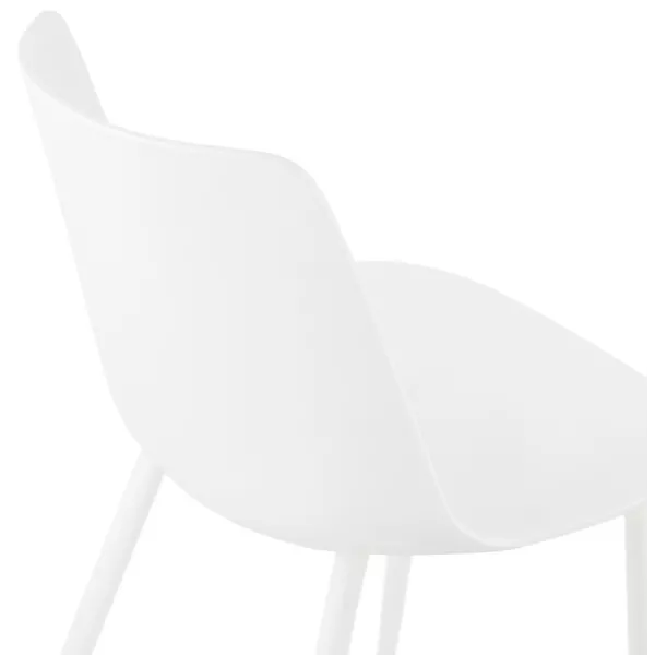 MANDY design and contemporary chair (white) to associate with Industrial Chairs In Metal And Wood