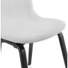 Chaise design et contemporaine en tissu pieds bois noirs MARTINA (gris clair)