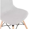 Chaise design et scandinave en tissu pieds bois finition naturelle et noir MASHA (gris clair) à associer à Chaises Empilables Po