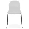 Design chair stackable in fabric black metal legs MANOU (light gray) to associate with Modern Chairs For An Elegant Interior