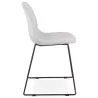 Design chair stackable in fabric black metal legs MANOU (light gray) to associate with Rattan Chairs For A Natural Style