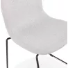 Design chair stackable in fabric black metal legs MANOU (light gray) to associate with Vintage Chairs For A Retro Touch