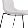 Design chair stackable in fabric black metal legs MANOU (light gray) to associate with Practical And Robust Folding Chairs