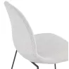 Chaise design empilable en tissu pieds métal noir MANOU (gris clair) à associer à Chaises En Rotin Pour Un Style Naturel