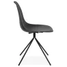 Chaise design industrielle pieds métal noir MELISSA (noir)