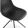 Chaise design industrielle pieds métal noir MELISSA (noir)