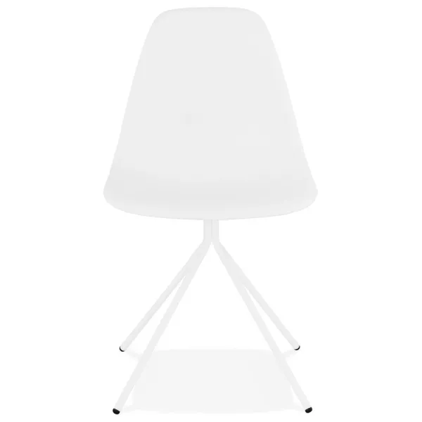 Chaise design industrielle pieds métal blanc MELISSA (blanc)