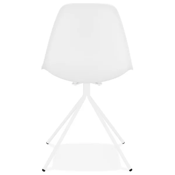 Chaise design industrielle pieds métal blanc MELISSA (blanc)