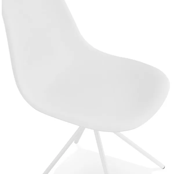 Chaise design industrielle pieds métal blanc MELISSA (blanc)