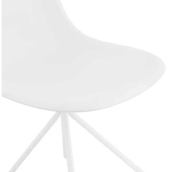 Chaise design industrielle pieds métal blanc MELISSA (blanc)