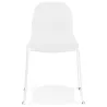 Chaise design empilable pieds métal blanc MALAURY (blanc)