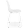 Chaise design empilable pieds métal blanc MALAURY (blanc)