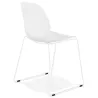 Chaise design empilable pieds métal blanc MALAURY (blanc)