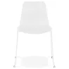 Chaise moderne empilable pieds métal blanc ALIX (blanc)