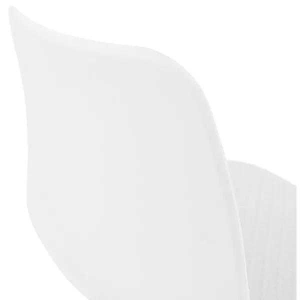 Chaise moderne empilable pieds métal blanc ALIX (blanc)