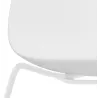 Chaise moderne empilable pieds métal blanc ALIX (blanc)