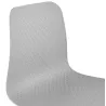 Chaise moderne empilable pieds métal blanc ALIX (gris clair)