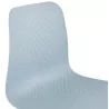 Chaise moderne empilable pieds métal blanc ALIX (bleu ciel)